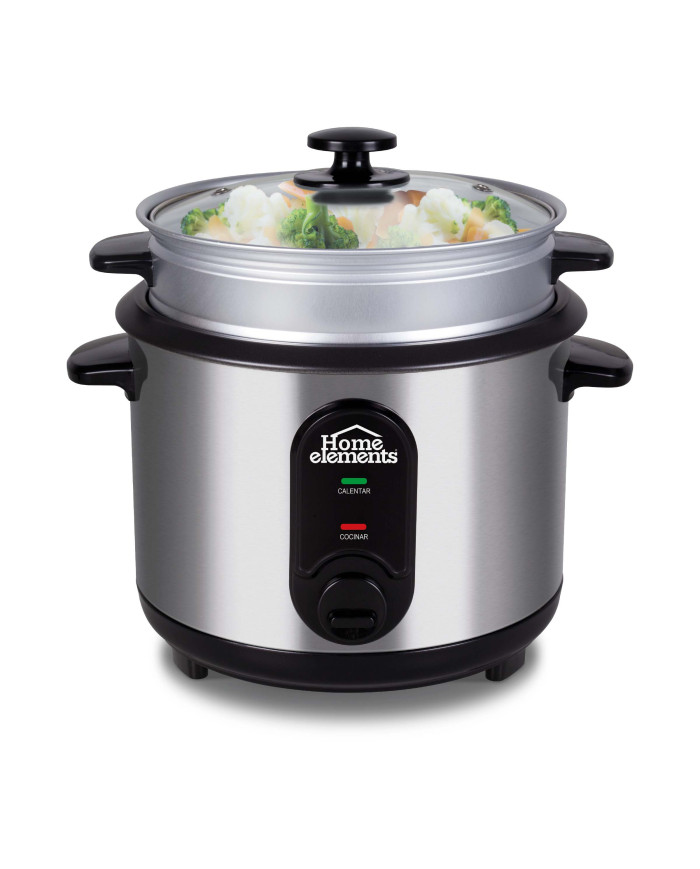 Olla Arrocera 1,8 Lts Acero Inox Con Vaporera Nm Heoa-18Ss