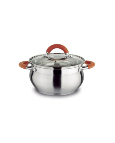 Olla 18 Cm Acr. Inox. Tp. Vid. Insertos Scona.