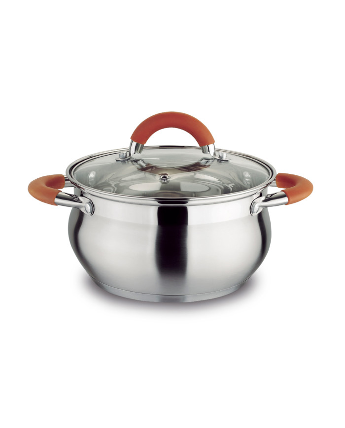 Olla 18 Cm Acr. Inox. Tp. Vid. Insertos Scona.