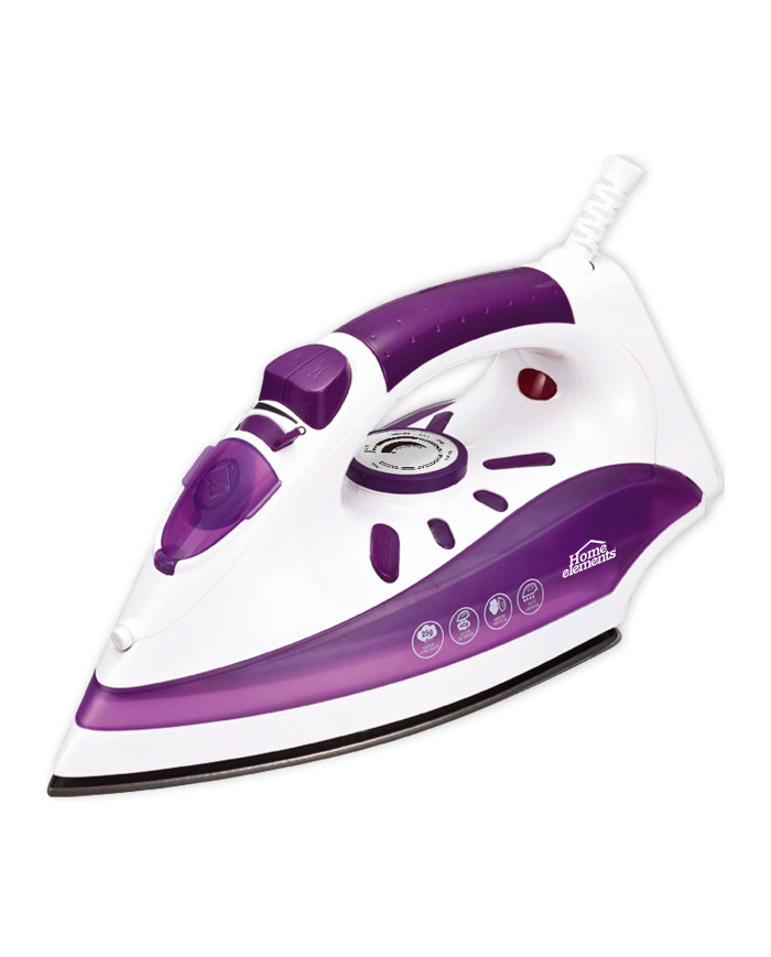 Plancha Hepl-268 Vapor Y Seco Antiadherente Home Elements