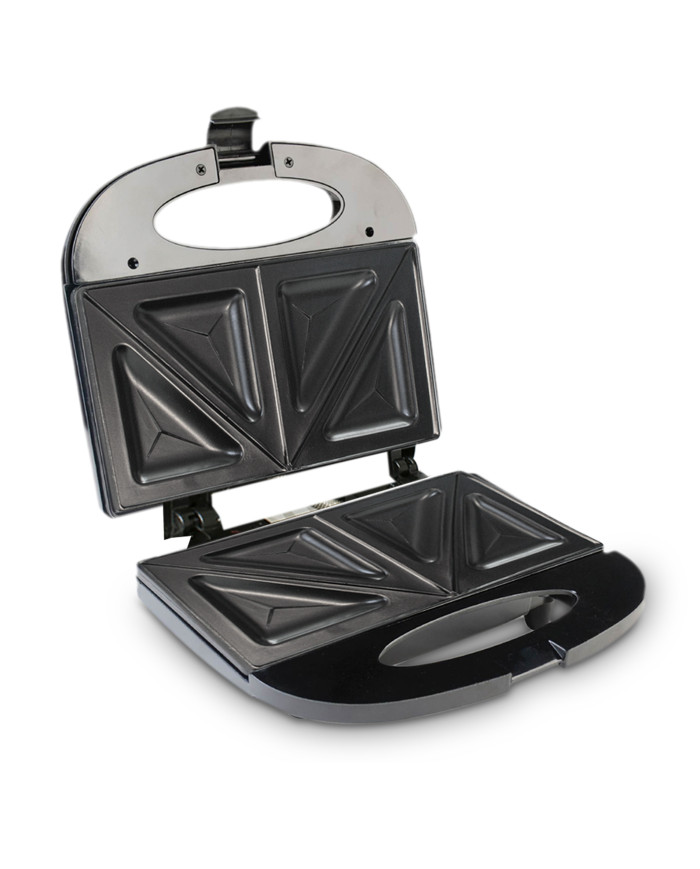 Sanduchera 2P He Sm117N Negra Con Platos Sandwich Antiad