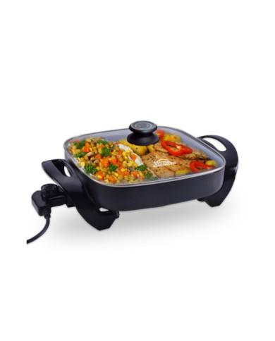 Sarten Electrico Cuadrado 30X30Cms Tapa Vidrio He116B3030