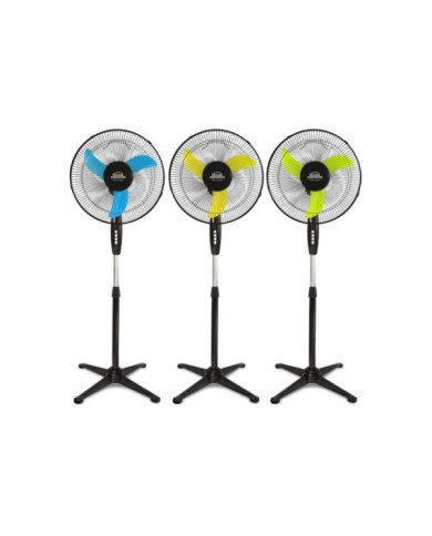 Ventilador Pedestal Negro 16 Caja X 1 Hecrsf-16Ac Aspa Color